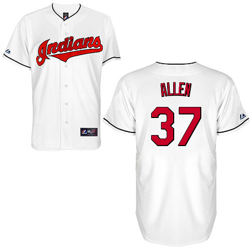 Cody Allen #37 Youth Baseball Jersey-Cleveland Indians Authentic Home White Cool Base MLB Jersey